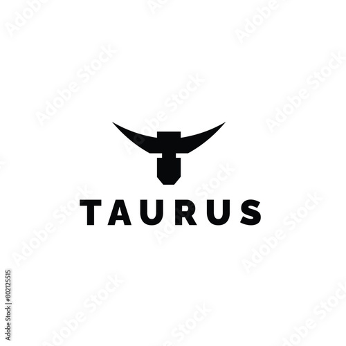 vector illustration of the zodiac logo icon, minimalist taurus star with an elegant concept