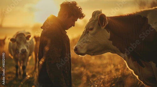 farmers tending to their dairy herd, emphasizing the care and attention given to the well-being of the cattle