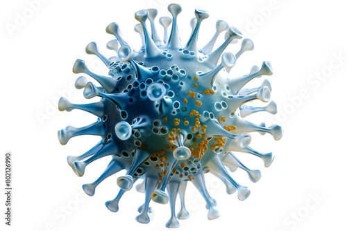 Influenza Flu Virus On Transparent Background. photo