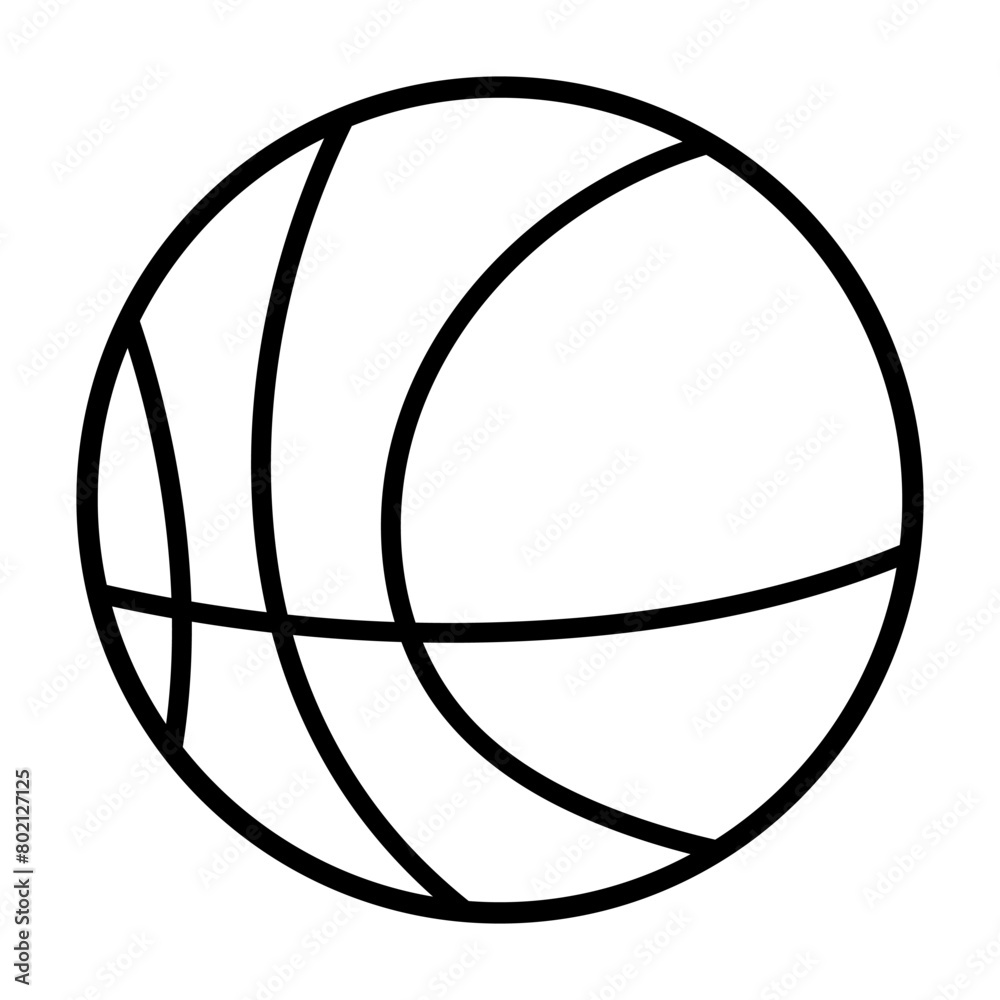 Basketball line icon. Basketball symbol. Vector illustration isolated on white background.