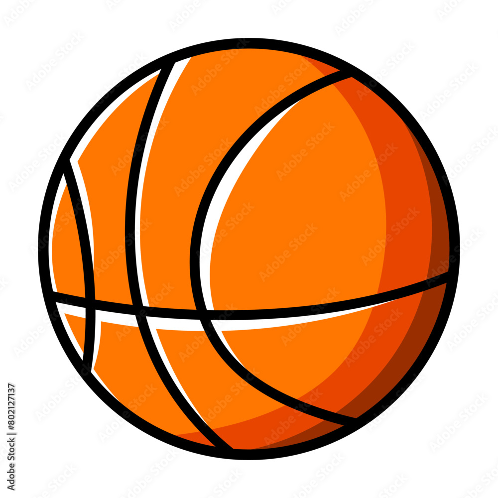Basketball icon. Basketball symbol. Vector illustration isolated on white background.