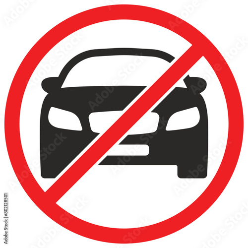No parking sign for car drivers, the sign to not allow for parking