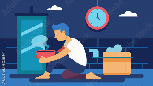 A person using a timer to keep track of their time in the sauna avoiding excessive and potentially harmful heat exposure..