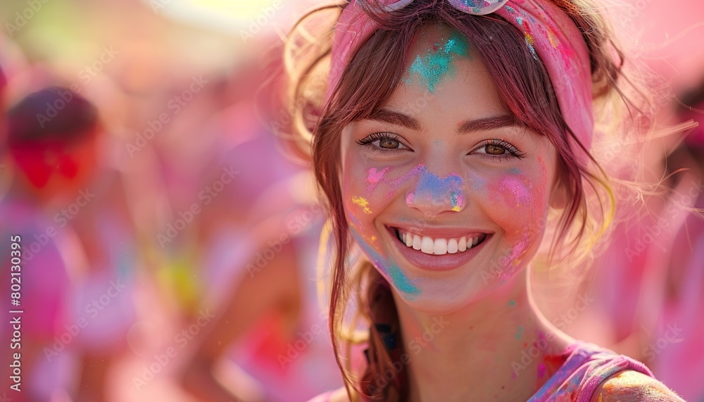 Obraz premium Happy smiley face of young woman
