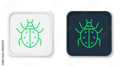 Line Mite icon isolated on white background. Colorful outline concept. Vector
