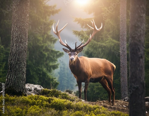 森の中でこちらを向く鹿 © Link_foto