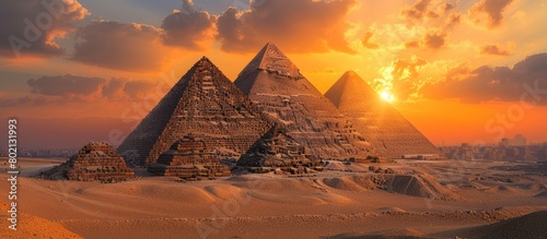 Iconic Pyramids and Cityscape  Captivating View from Giza Plateau  Cairo
