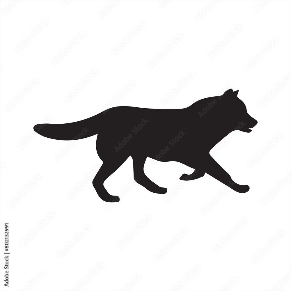 silhouette of wolf black and white silhouette of wolf black and white