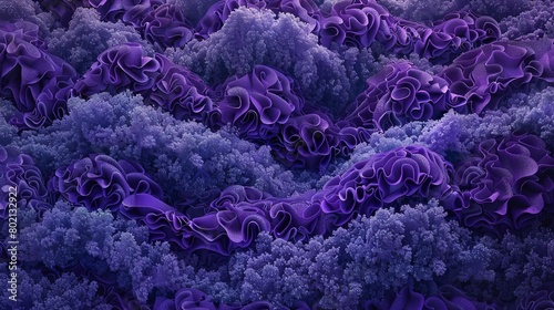 Create a seamless repeating pattern of purple ruffles photo