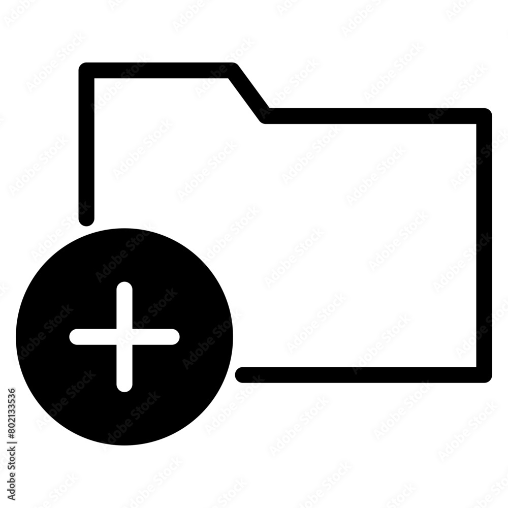 Fototapeta premium add folder icon