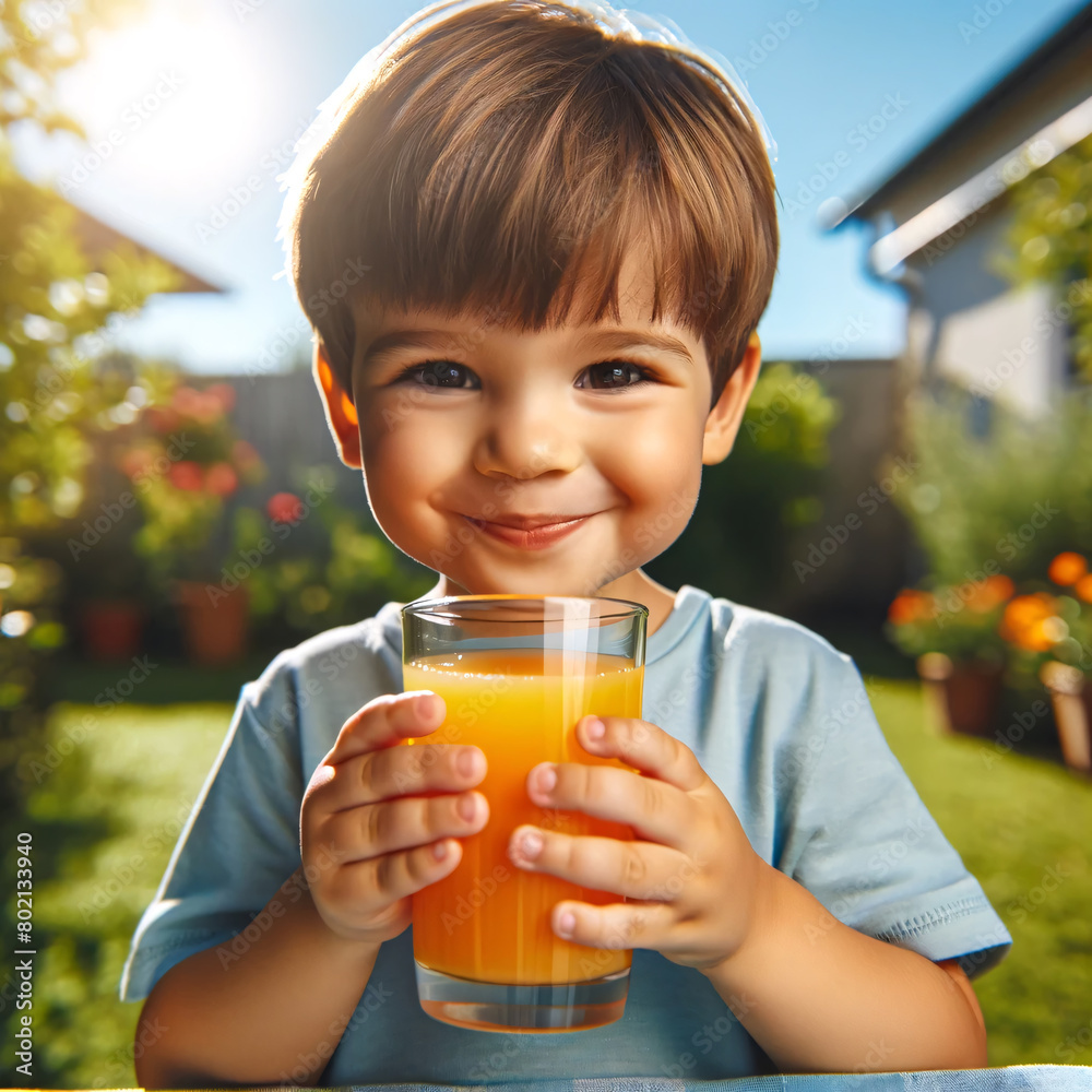 On a summer day, a boy enjoys water. On a summer day, a boy enjoys water.
