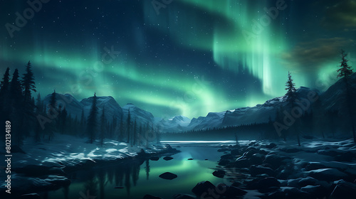 Nordic Aurora Scenery