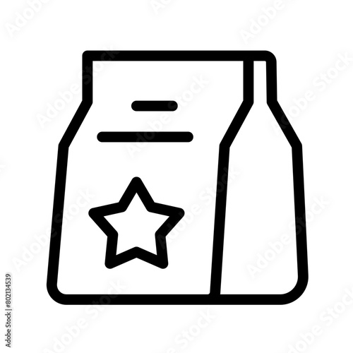 ration icon, food simple line icon, vector illustration