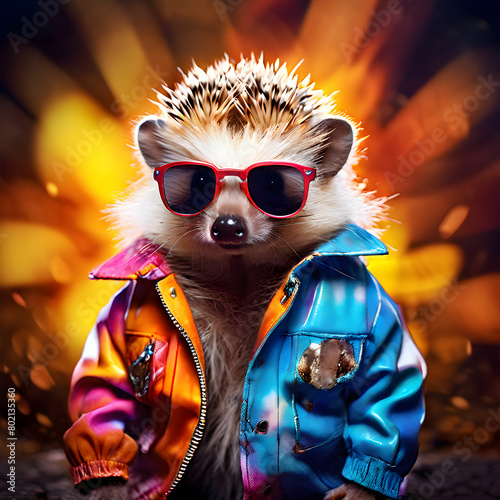 hedgehog with sunglasses