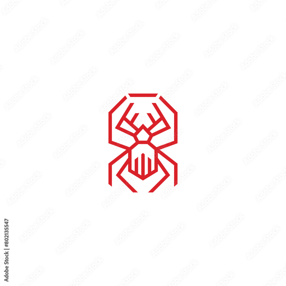Spider and skull head logo design. Spider and skull head logo design.