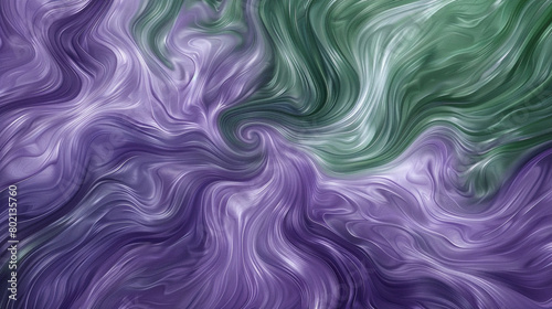 soft swirling patterns of lavender and forest green, ideal for an elegant abstract background