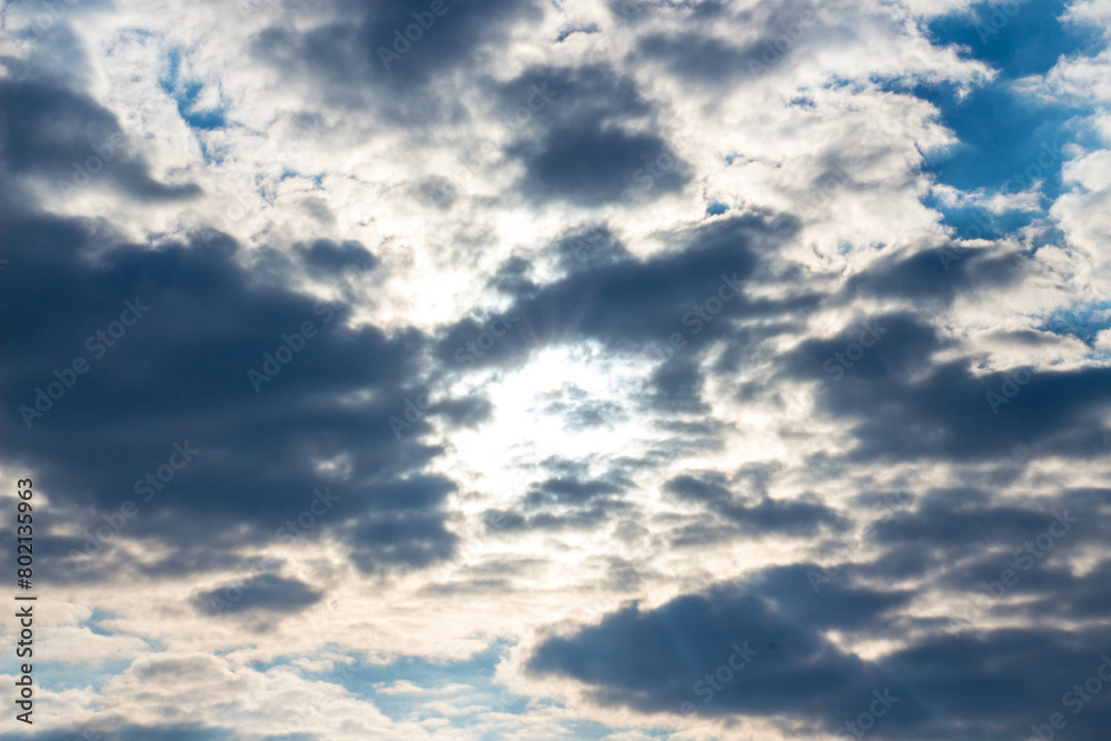 Fototapeta premium sky with clouds photographed in close-up