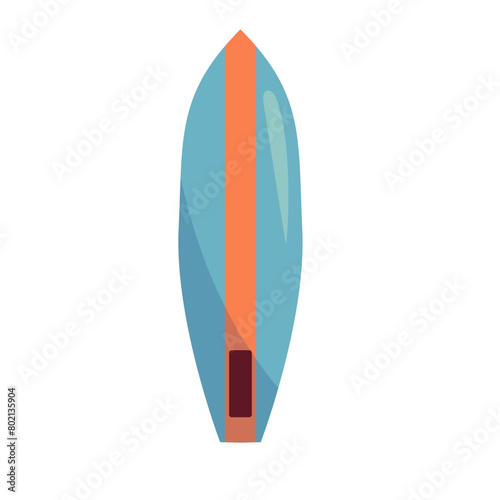 Surfing board, sup board. Water sport, summer game on beach. Ocean, sea activity. Vector simple design