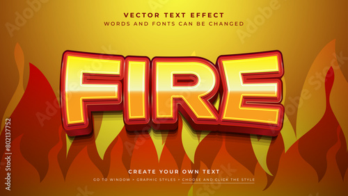 A bold and visually striking fire-themed text effect against a warm gradient background