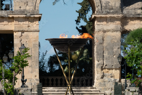Olympic Flame lightning ceremony, Corfu, Ionian islands, Greece