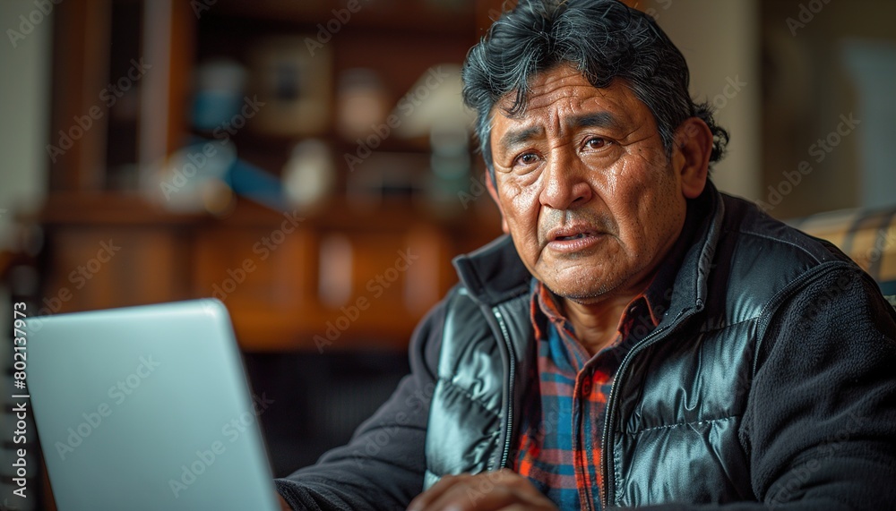 Latino adult man speaks Mexican sign language Latino adult man speaks Mexican sign language