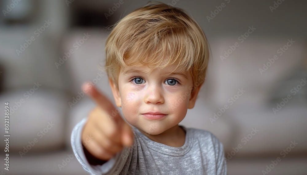 kid hand sign language on white background 