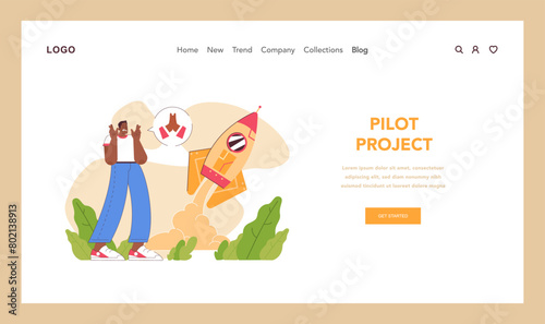 Innovation cycle web or landing. Generation of a creative idea or