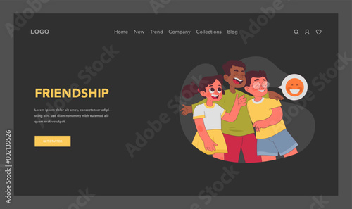 Friendship concept. Flat vector illustration.