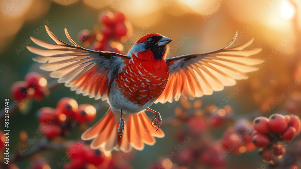 Majestic Bird in Flight Against a Beautiful Bokeh Background Majestic Bird in Flight Against a Beautiful Bokeh Background
