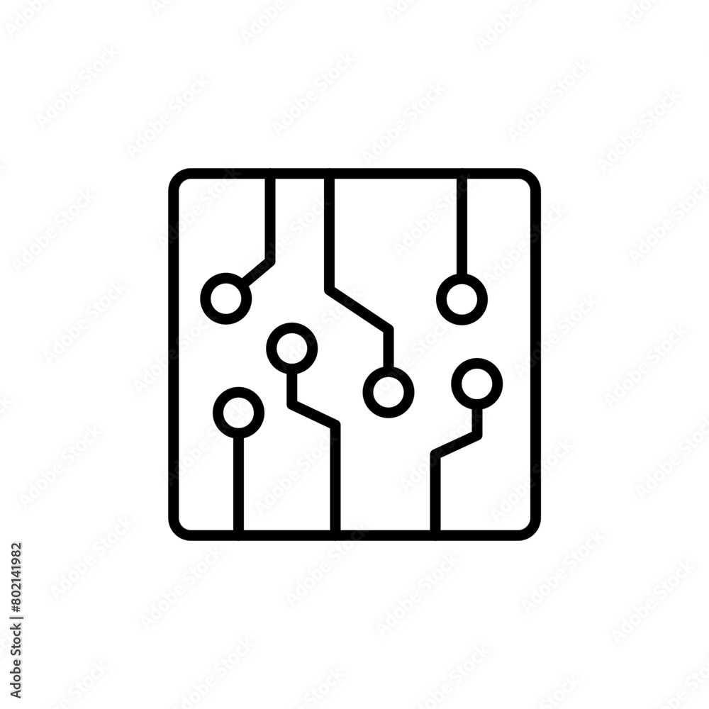 Electronic circuit outline icons, accounting minimalist vector illustration ,simple transparent graphic element .Isolated on white background Electronic circuit outline icons, accounting minimalist vector illustration ,simple transparent graphic element .Isolated on white background