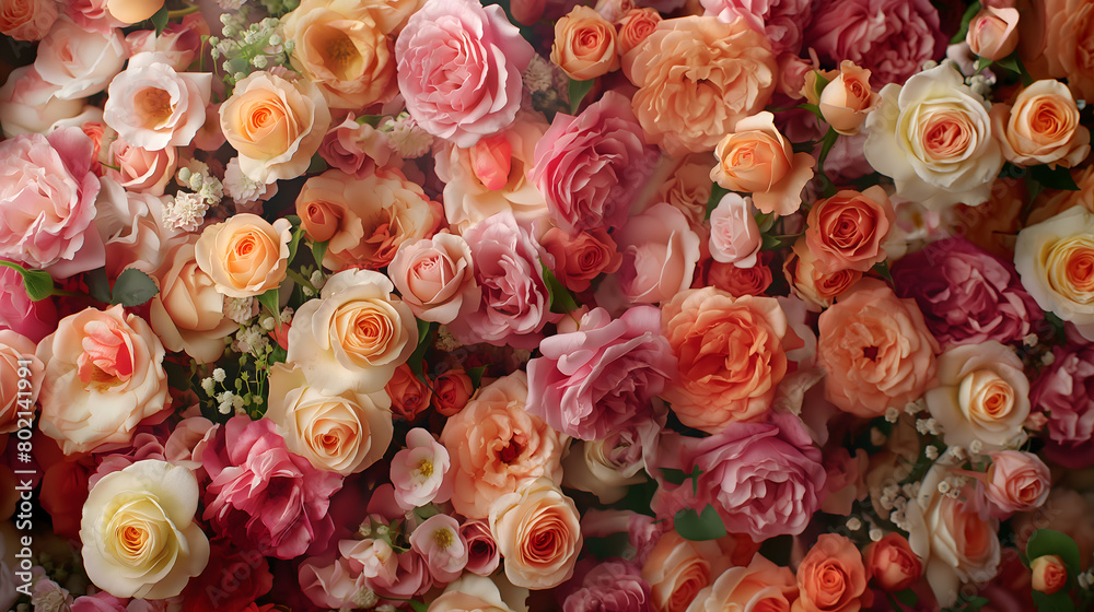 Enchanting Array of Pink Roses in Soft Lighting