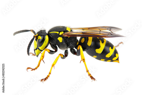 Wasp Insect On Transparent Background.