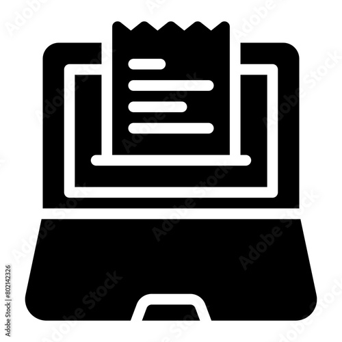 invoice glyph icon