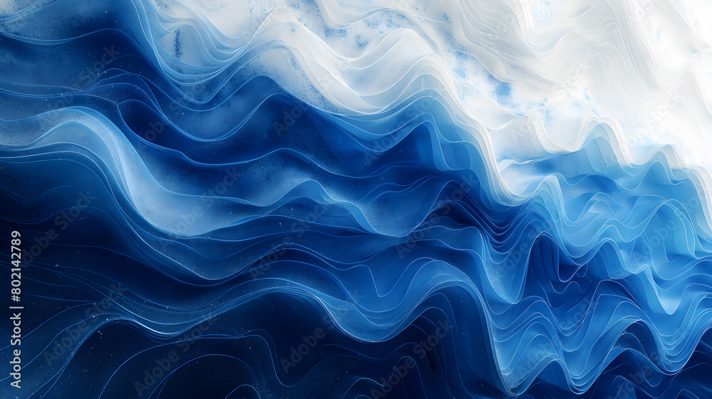 Fototapeta premium Abstract Network Connections with Blue-Toned Dots and Lines