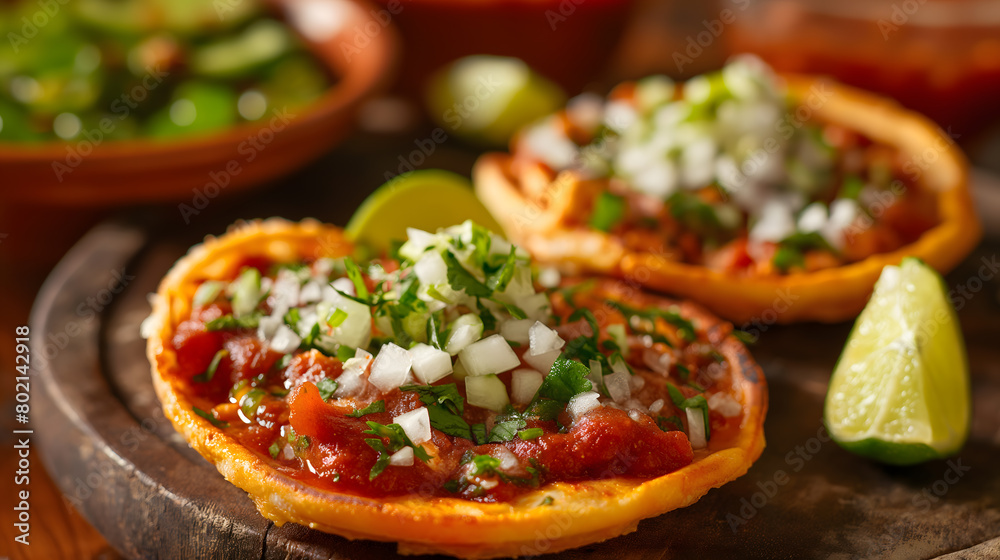 Authentic Mexican Tostadas with Fresh Salsa and Toppings Authentic Mexican Tostadas with Fresh Salsa and Toppings