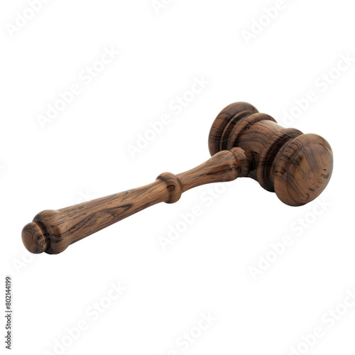 Gavel isolated on a transparent background