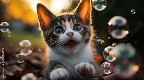 Imagine pets chasing bubbles blown by their owners, jumping and trying to catch them