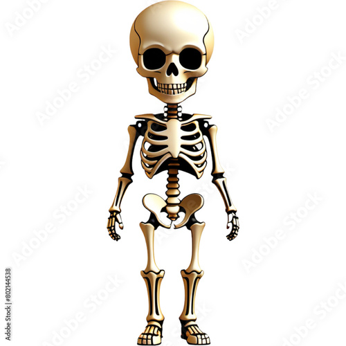 Cute chibi character skeleton