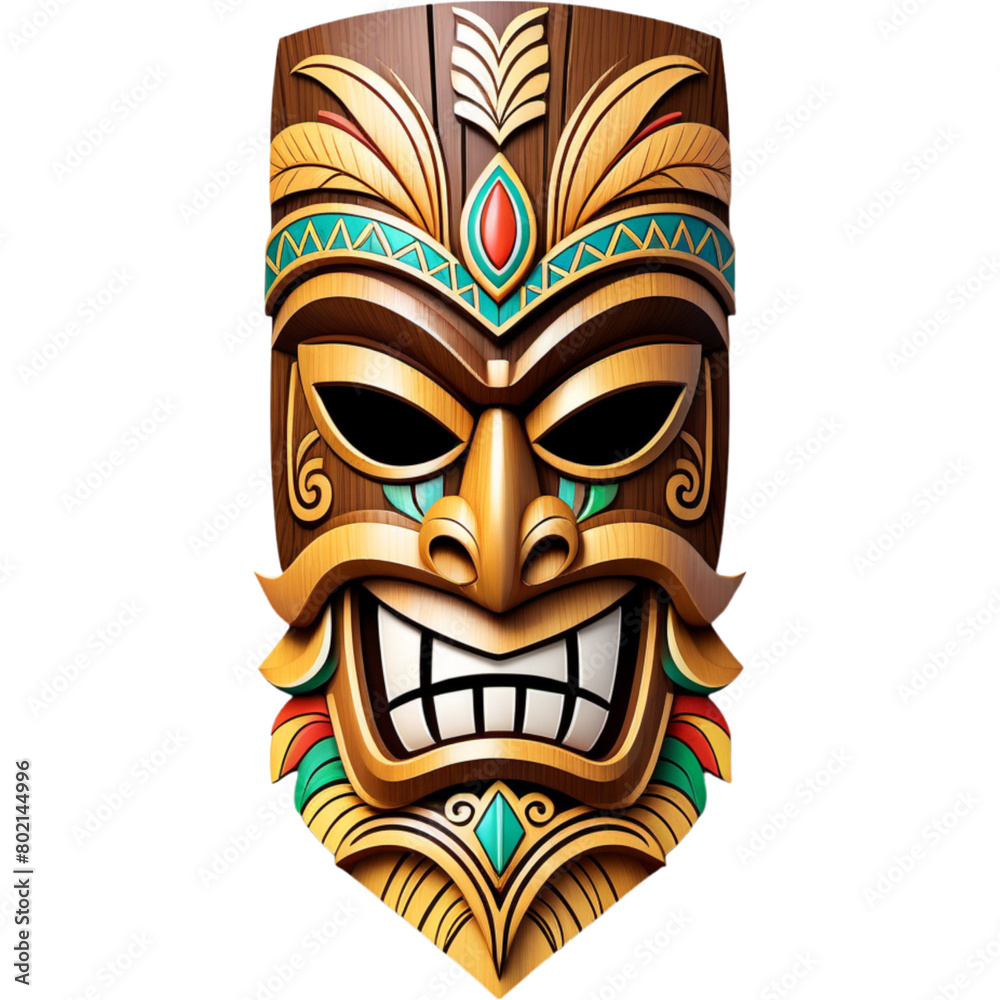 Tiki tribal wooden mask Tiki tribal wooden mask