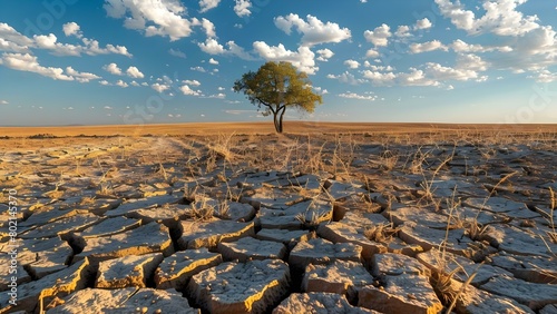 Earth is becoming increasingly dry due to climate change . Concept Climate Change, Drying Earth, Environmental Crisis, Global Warming, Sustainable Solutions