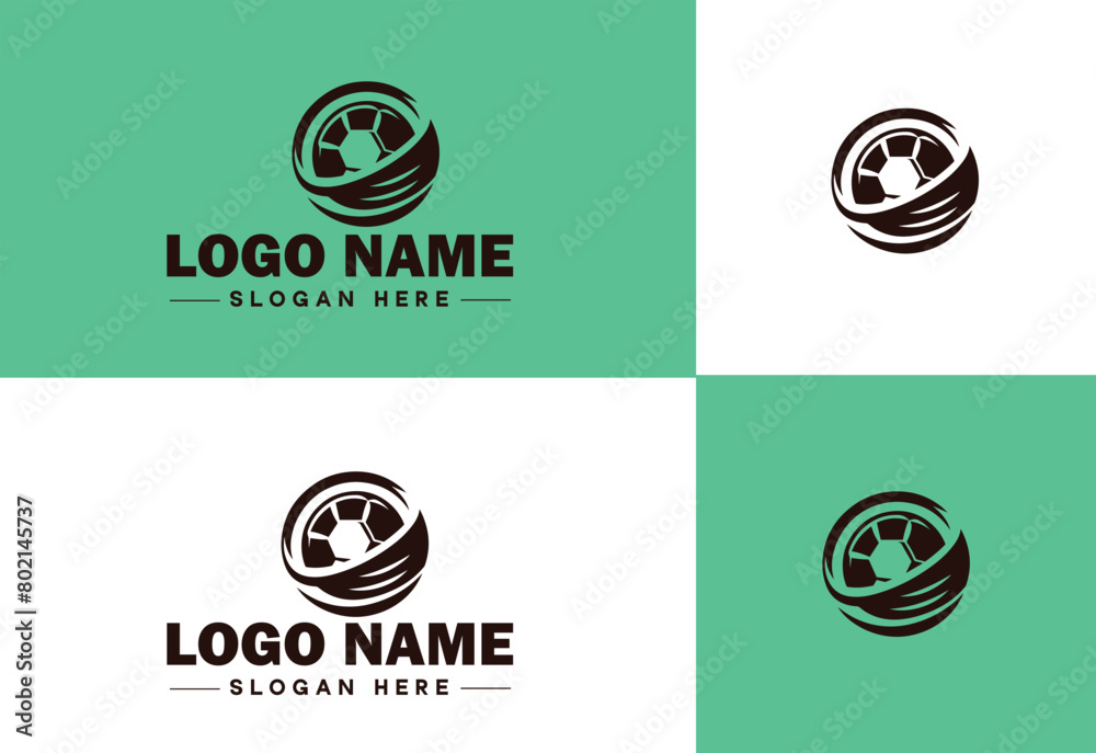 Football Soccer Ball icon team game club tournament sports logo modern flat business vector logo Football Soccer Ball icon team game club tournament sports logo modern flat business vector logo