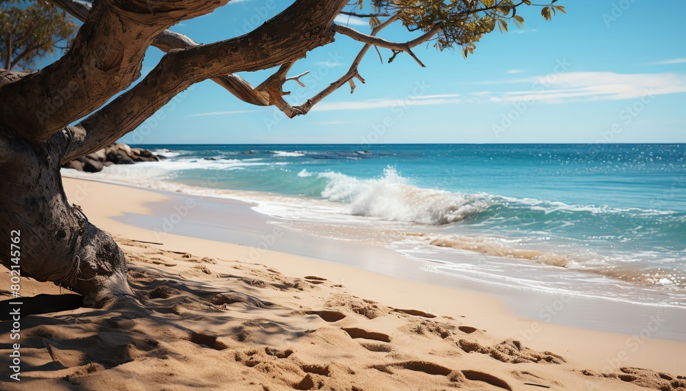 Cheerful stock photo of a handwritten message saying Hope on a sandy beach with waves gently washing over it, illustrating transient but renewing hope