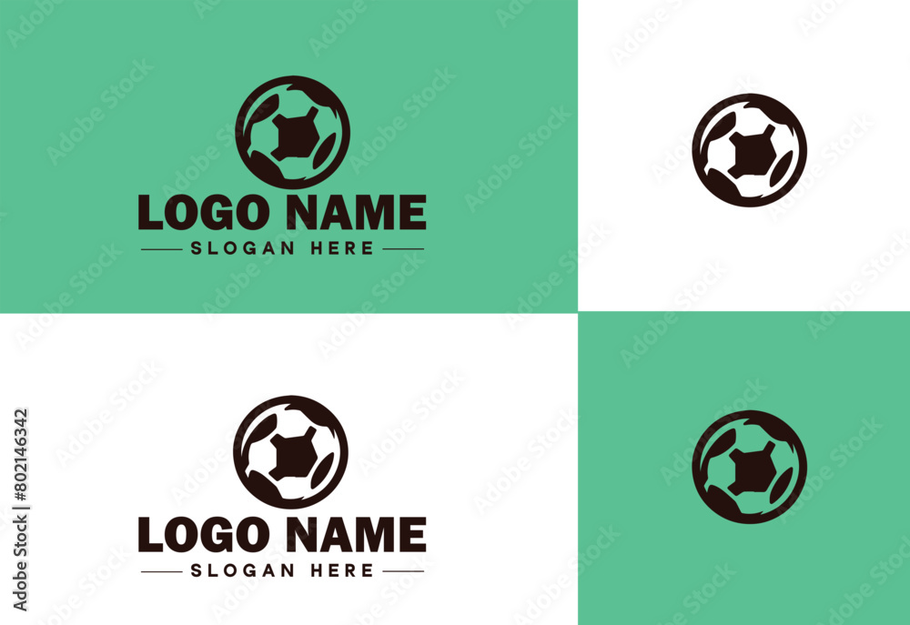 Football Soccer Ball icon team game club tournament sports logo modern flat business vector logo Football Soccer Ball icon team game club tournament sports logo modern flat business vector logo