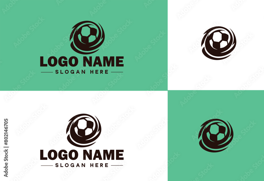 Football Soccer Ball icon team game club tournament sports logo modern flat business vector logo Football Soccer Ball icon team game club tournament sports logo modern flat business vector logo