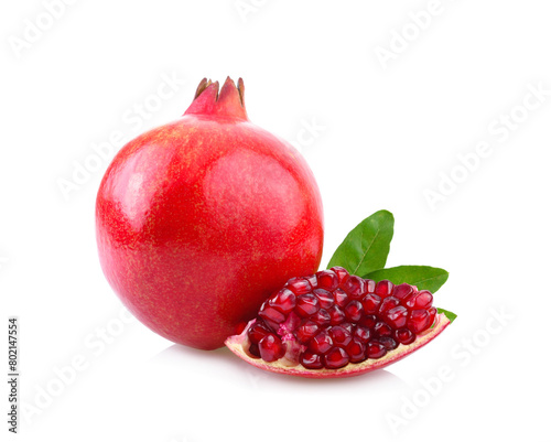 Pomegranate isolated on white background