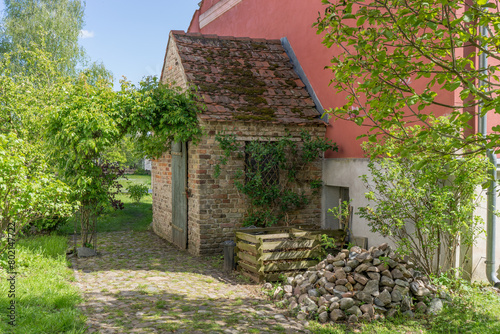 Detail of a rural house in Ribbeck, Brandenburg, Germany
