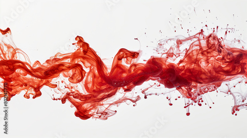 Crimson Swirl: Dynamic Red Ink Suspension in Water