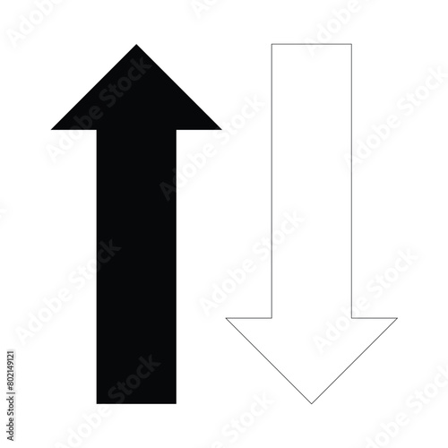 
UP and down arrow icon. swap up and down arrow one line bank and finance icon