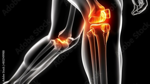 Leg joint pain, knee joint, osteoporosis biology human leg medicine ligament photo