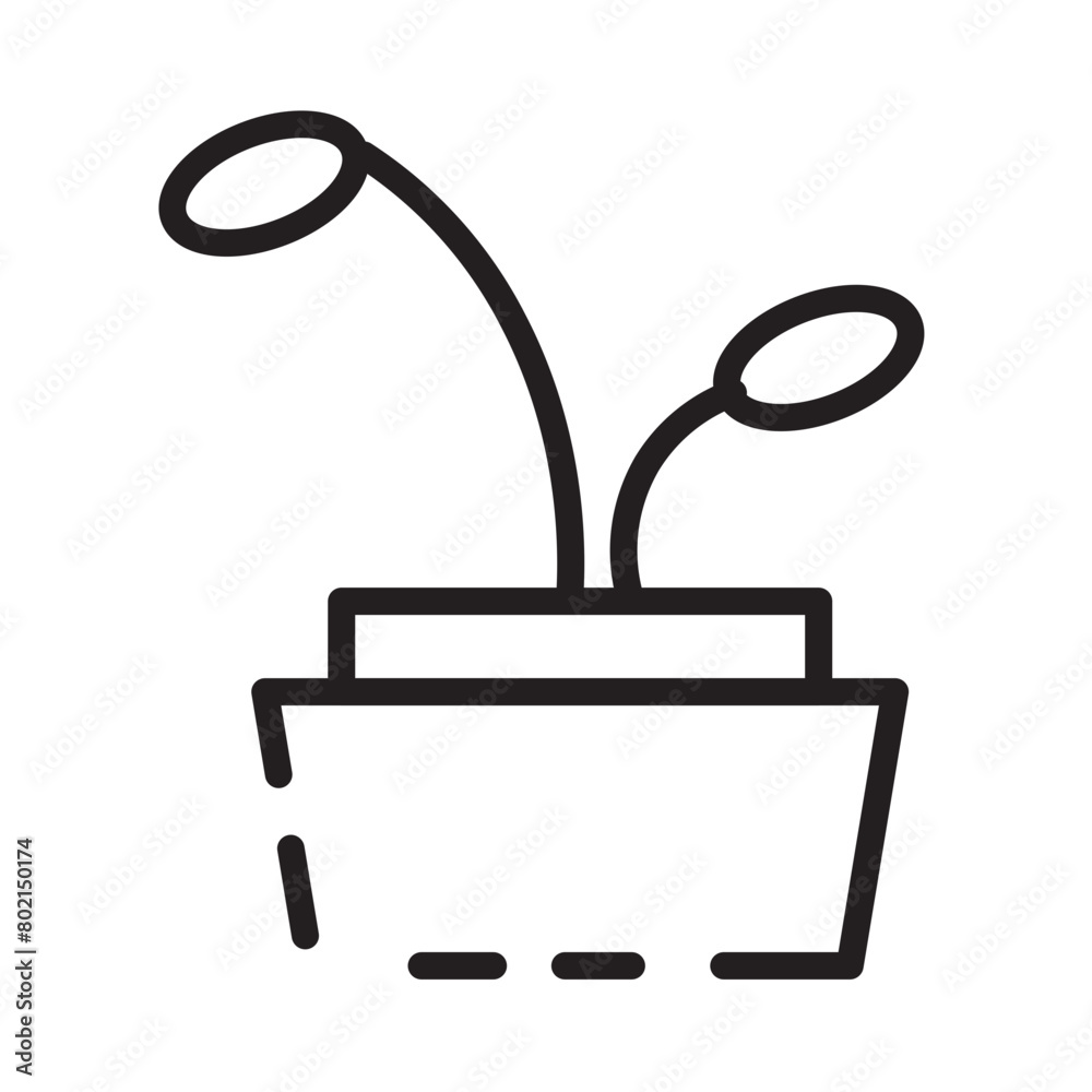 Basil Herb Plant Line Icon Basil Herb Plant Line Icon